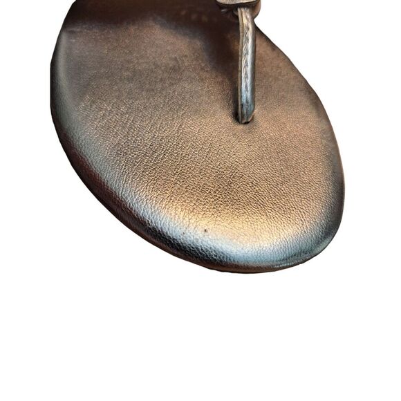 LC Lauren Conrad‎ Aquamarine Rose Gold Women's T-Strap Sandals Open Toe Comfy - Picture 7 of 7